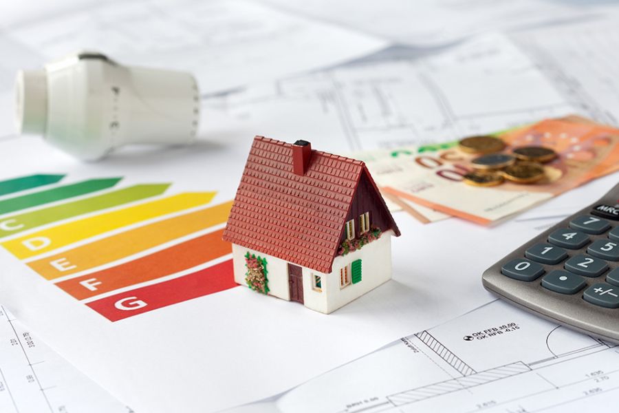 Kleines Häuschen auf diversen Dokumenten